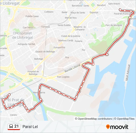 21 Bus Line Map
