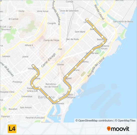 L4 Metro Line Map