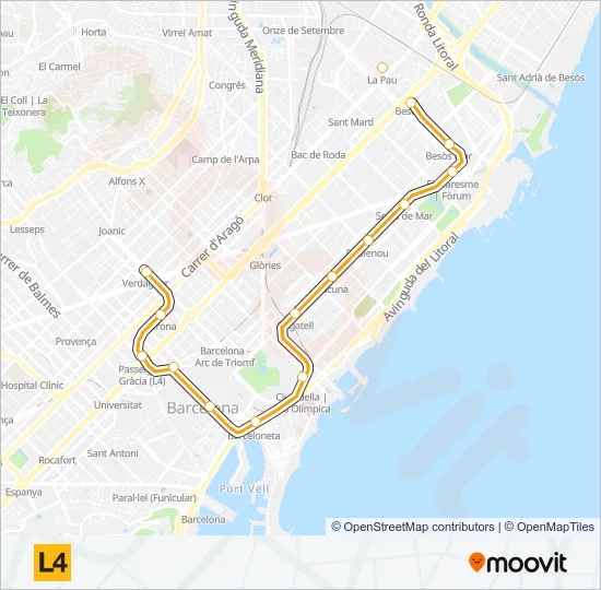 L4 Metro Line Map