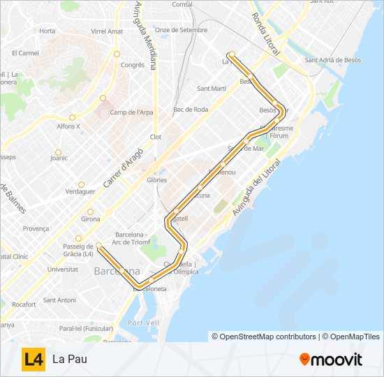 L4 metro Line Map