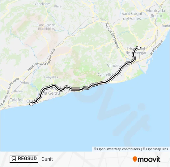 REGSUD Bus Line Map