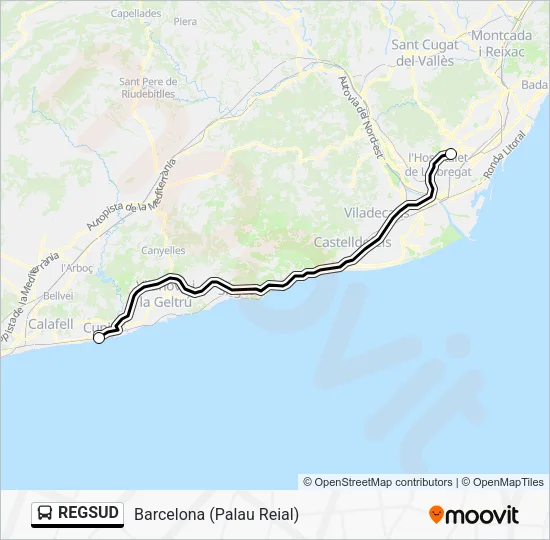 REGSUD Bus Line Map