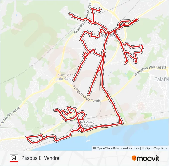 PASBUS EL VENDRELL Bus Line Map
