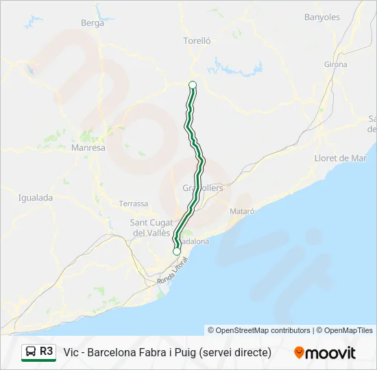 R3 Bus Line Map
