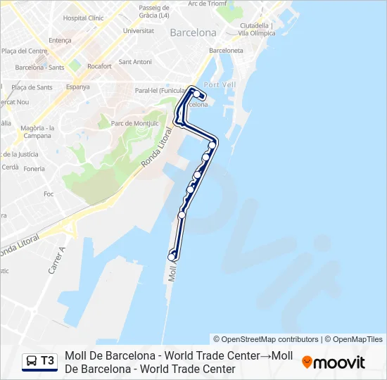 T3 Bus Line Map