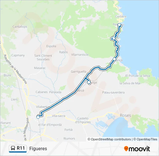 R11 Bus Line Map