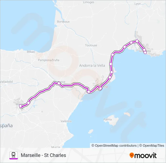 AVE INT. Train Line Map