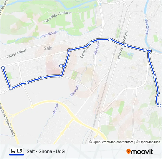 L9 Bus Line Map