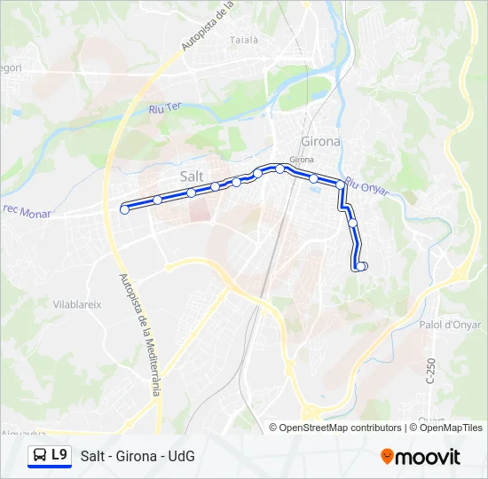 L9 Bus Line Map