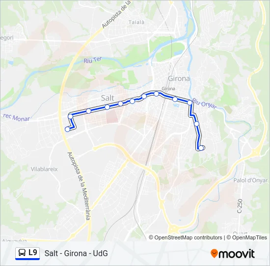 L9 Bus Line Map