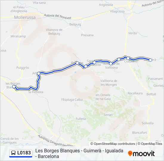 L0183 Bus Line Map