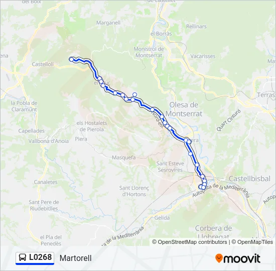 L0268 Bus Line Map