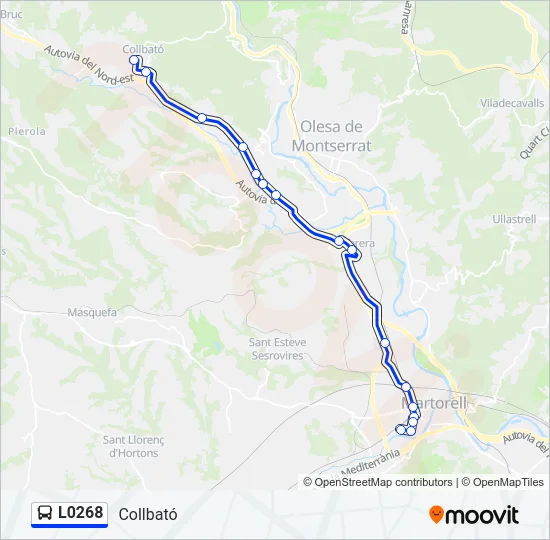 L0268 Bus Line Map