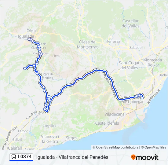 L0374 Bus Line Map