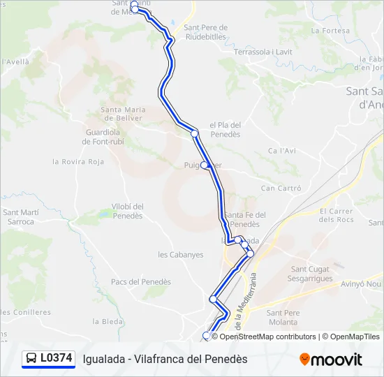 L0374 Bus Line Map