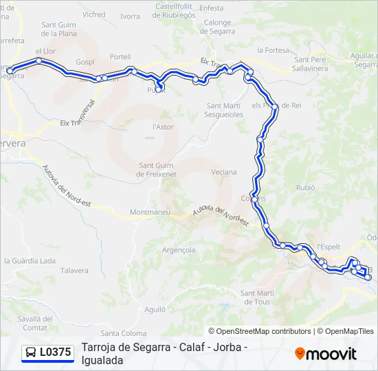 L0375 Bus Line Map
