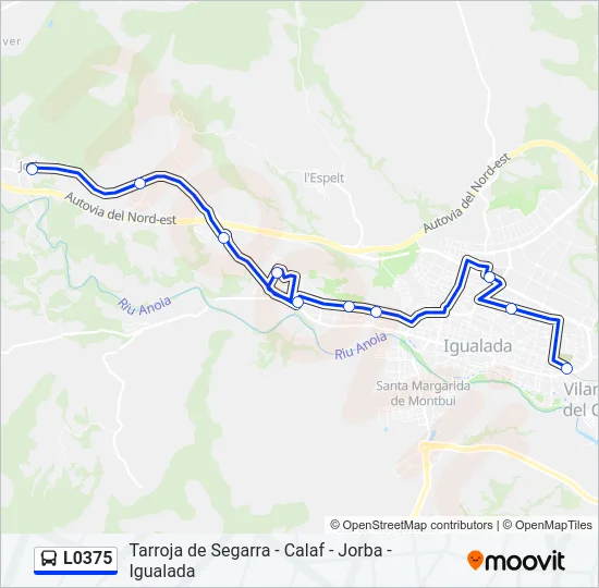 L0375 Bus Line Map