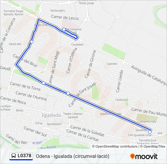 L0378 Bus Line Map