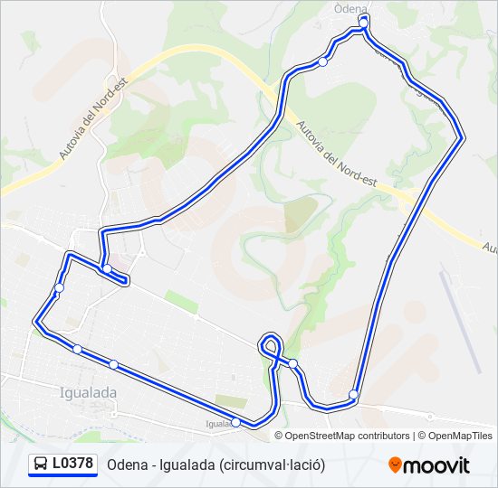 Mapa de L0378 de autobús