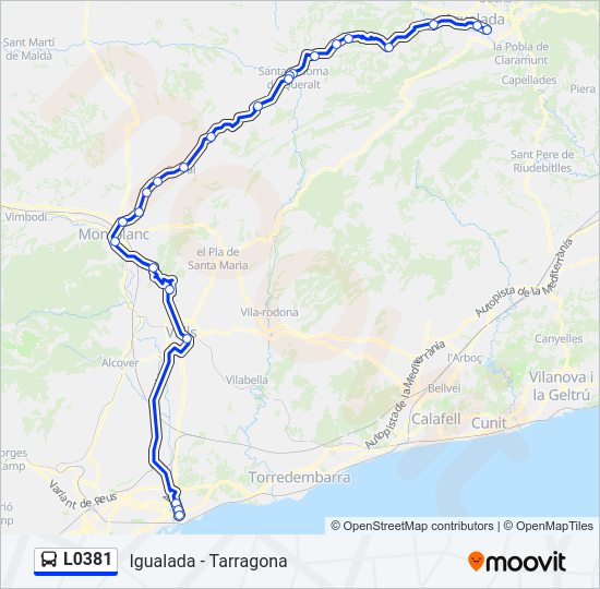 L0381 Bus Line Map