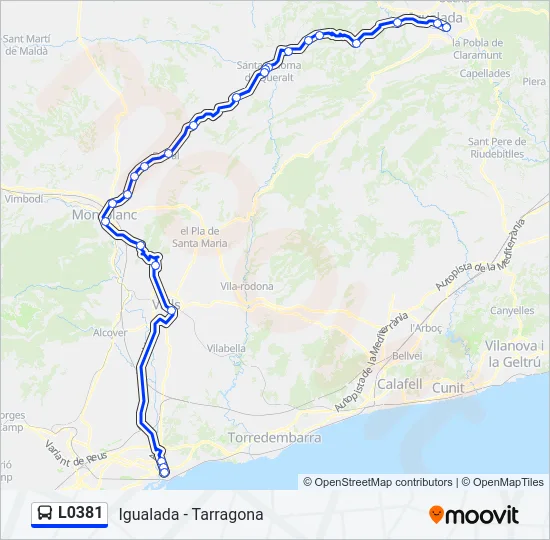 L0381 Bus Line Map