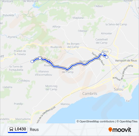 L0430 bus Mapa de línia