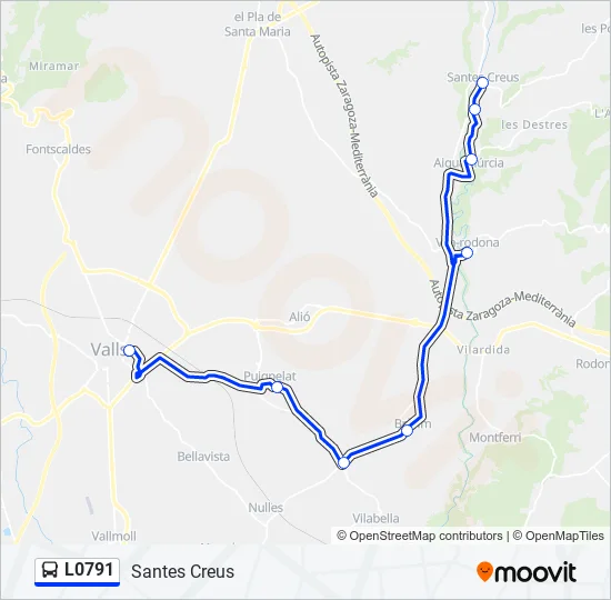 L0791 Bus Line Map