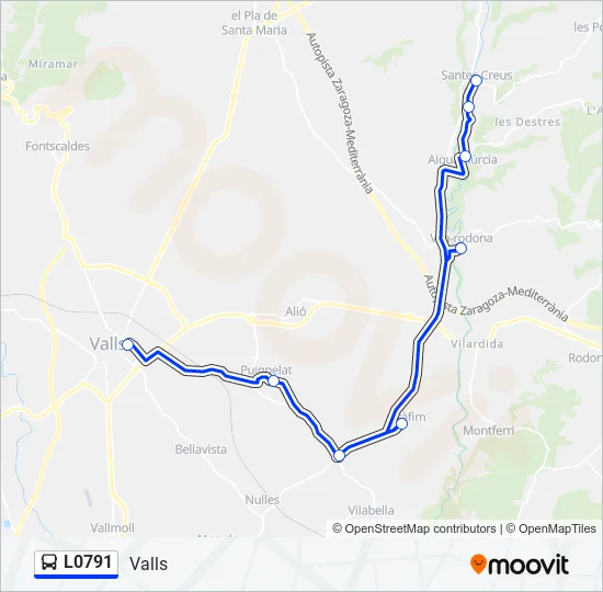 L0791 Bus Line Map