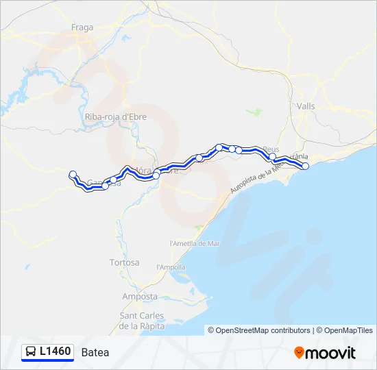 L1460 Bus Line Map