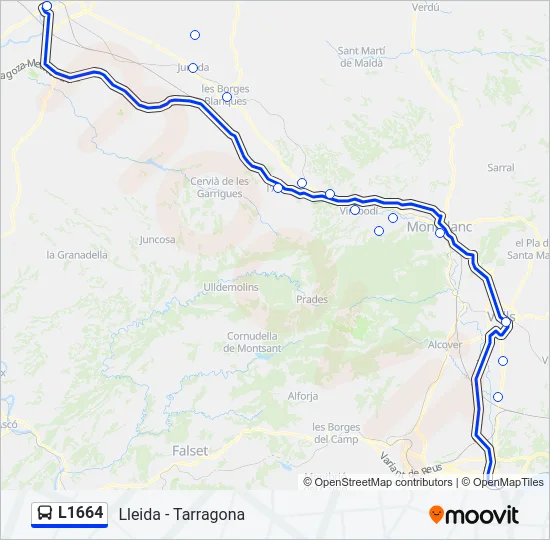 L1664 Bus Line Map
