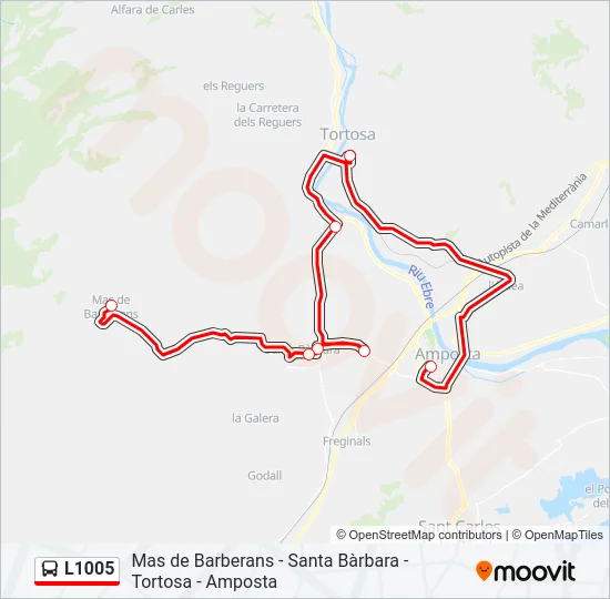L1005 Bus Line Map