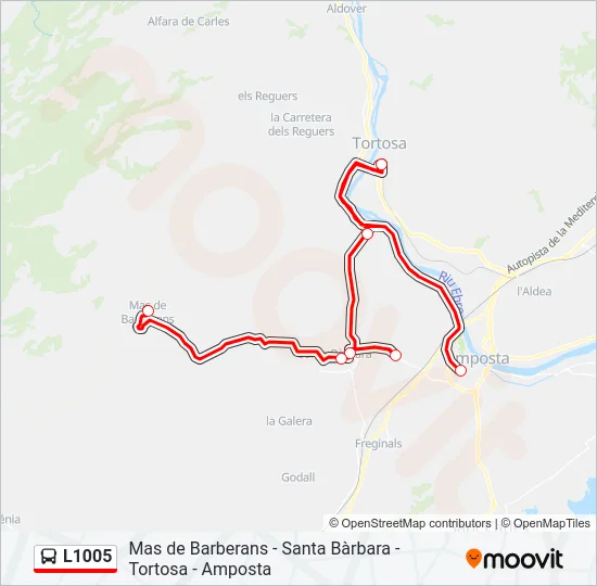 L1005 Bus Line Map