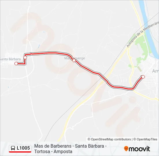 L1005 Bus Line Map