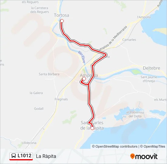 L1012 Bus Line Map