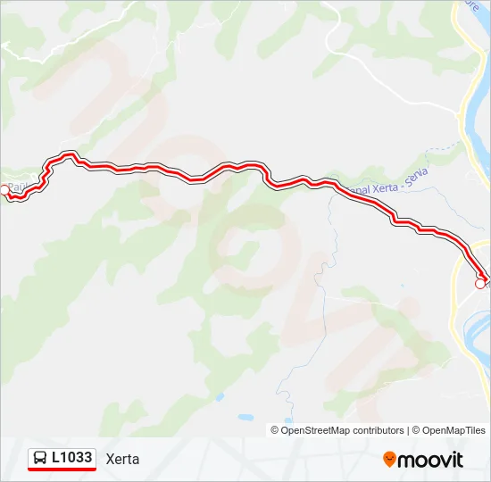 L1033 Bus Line Map