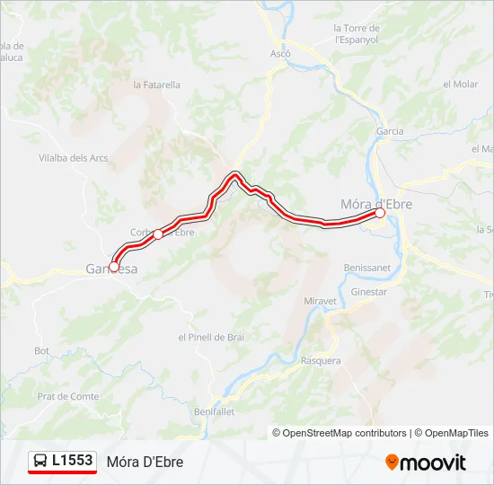 L1553 Bus Line Map