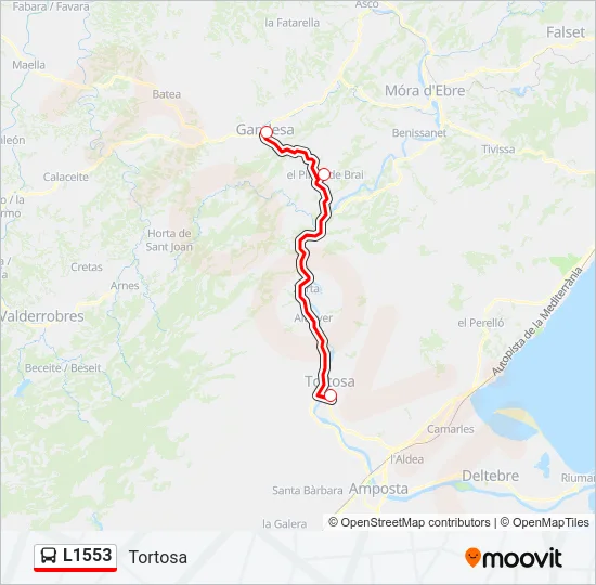 L1553 Bus Line Map