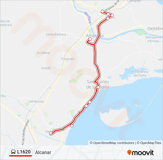 L1620 Bus Line Map