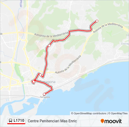 L1710 Bus Line Map