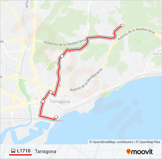 L1710 Bus Line Map