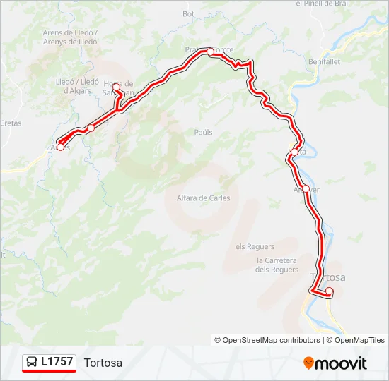 L1757 Bus Line Map