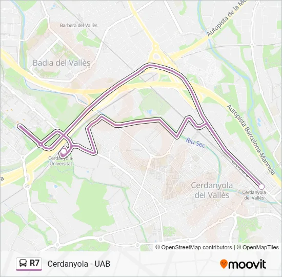 R7 Route: Schedules, Stops & Maps - Cerdanyola - UAB (Updated)