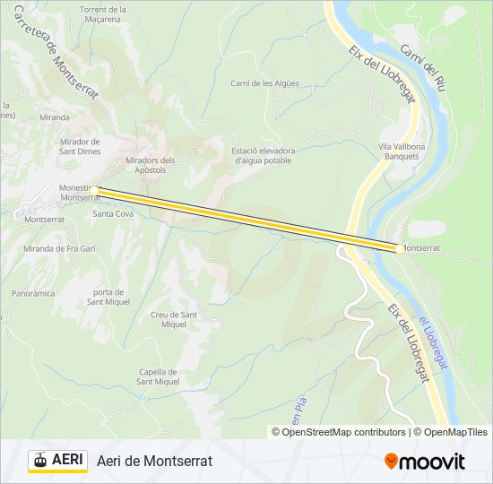 Mapa de AERI de teleférico