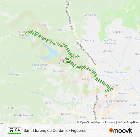 C4 Route: Schedules, Stops & Maps - Maçanet De Cabrenys (Updated)