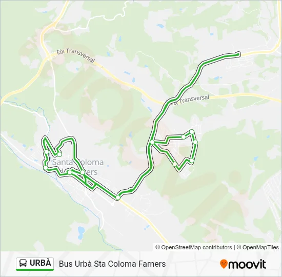URBÀ bus Mapa de línia