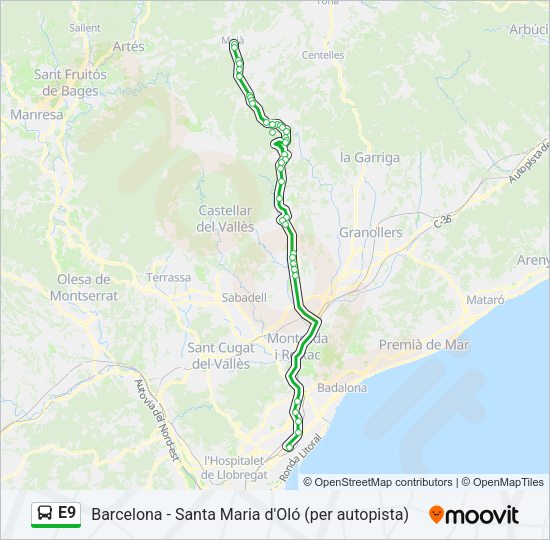 Mapa de E9 de 