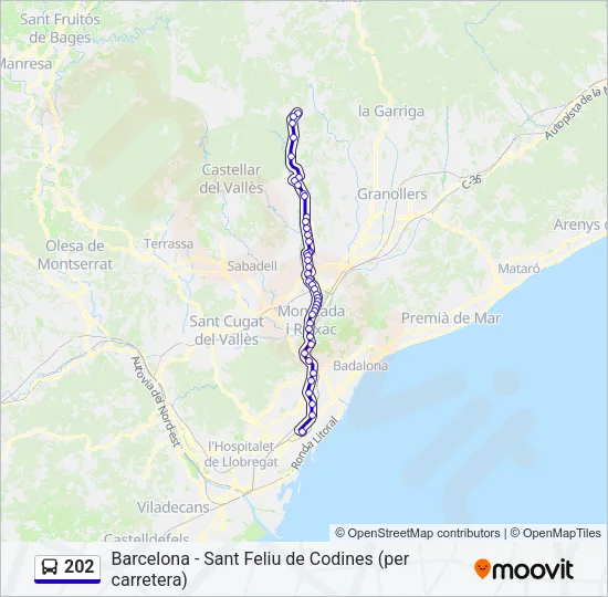 202 Bus Line Map