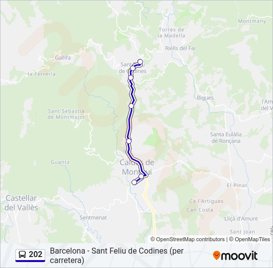 202 Bus Line Map
