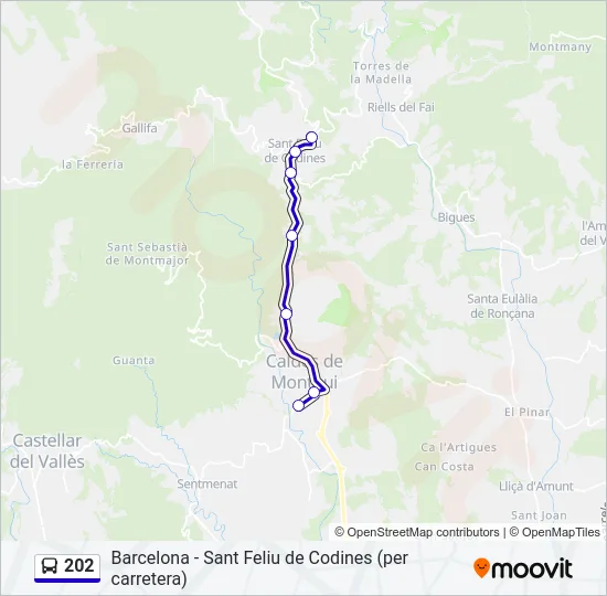 202 Bus Line Map