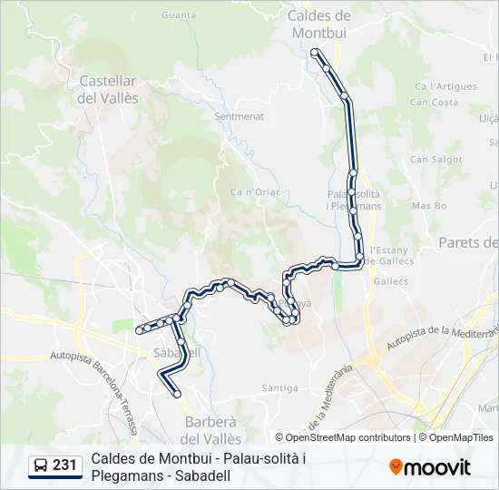 231 Bus Line Map